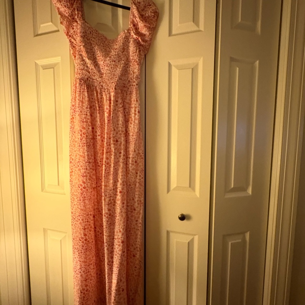 Promesa Pink Floral long Sun Dress